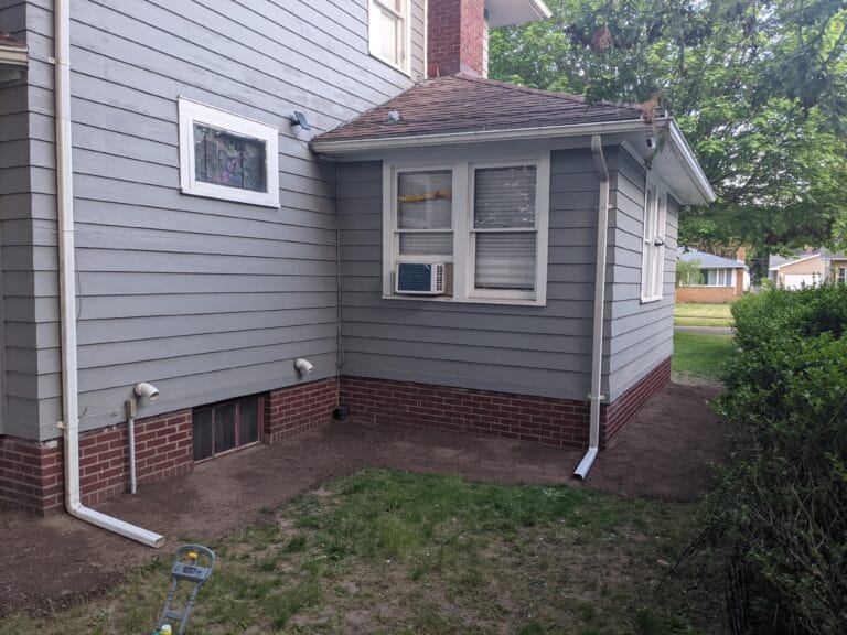 Completed regrading around a home in Irondequoit NY