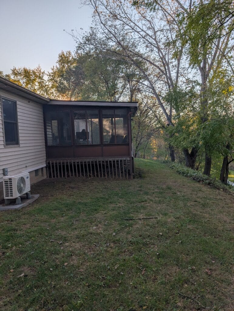 Backyard after leaf removal in Irondequoit NY
